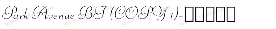 Park Avenue BT (COPY 1)字体转换